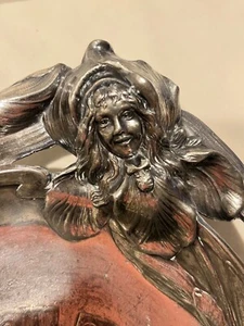 Art Nouveau Kate Greenaway silver plated figural tray art nouveau 10” c.1900 - Picture 1 of 3