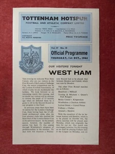 SPURS v WHU | 1964/1965 | RESERVES | 1 OCT 1964 | UK FREEPOST - Picture 1 of 3