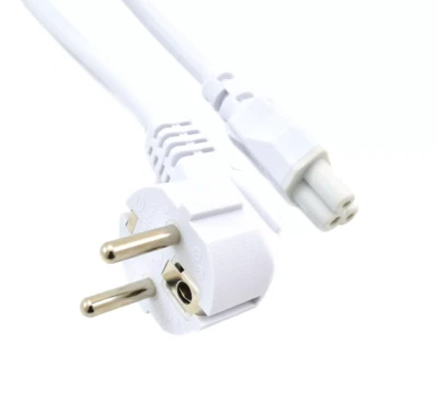 Stromkabel 3-Polig C5 Micky Maus Kabel Kleeblatt Netzkabel iMAC APPLE weiss - Bild 1 von 2