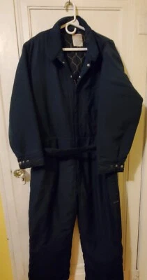 Vintage Workrite FR Quilted Coveralls Mens LARGE Blue Flame Resistant  Work USA - Image 1 of 4