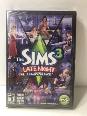 模拟人生 3 深夜扩展包 PC Mac DVD 全新未拆封视频游戏 — 第 1/2 张图片