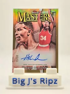 2024 Topps Finest Gold Masters Hakeem Olajuwon Auto 13/50 SSP - Picture 1 of 2