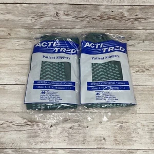 Lot of 2 NEW ACTI-TRED GREEN Patient Slippers Mens 6-10 Womens 7-11 Universal - Picture 1 of 6