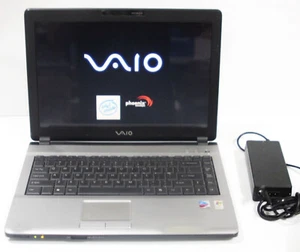 Vintage Sony Vaio VGN-FJ170P Windows XP Era 1.73ghz, 100GB 512mb Ram DVD/CD WiFi - Picture 1 of 24