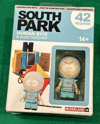 South Park 'Human Kite 2"in Figure & Super Computer' 42 pc Construction Set  Foto 1 de 4