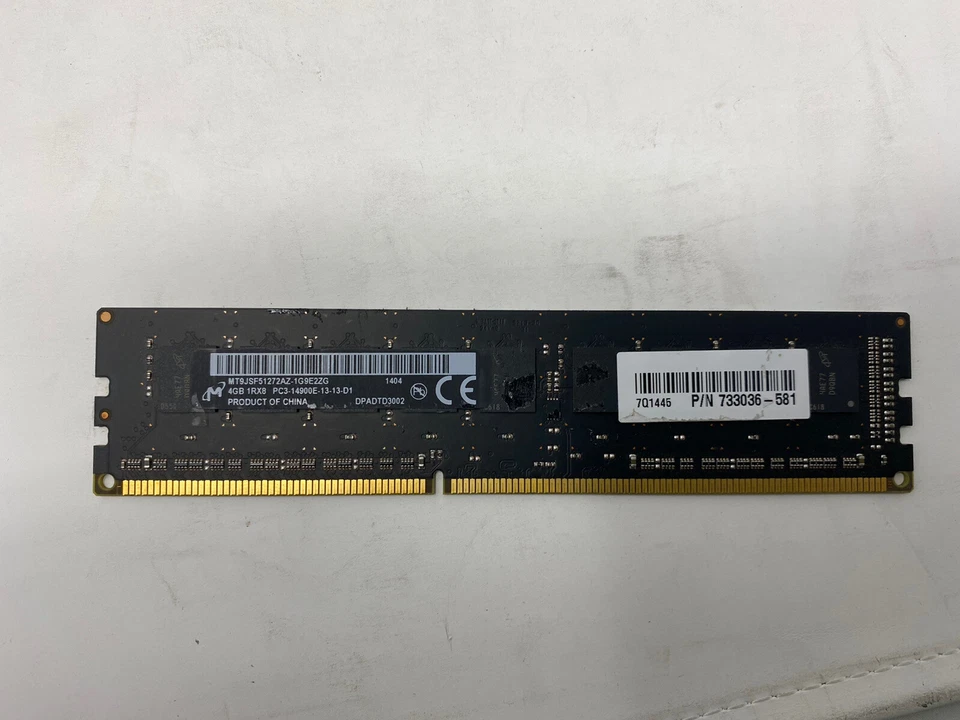 HP 4GB  DDR3 ECC (733036-581) 1866MHz (1x4GB) Workstation DIMM Memory RAM - Image 1 of 1