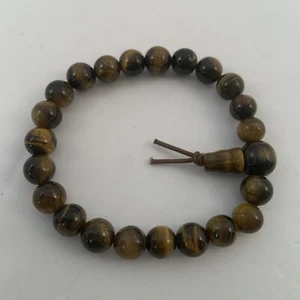 Tiger Eye Bracelet 8mm Men Women Natural Polished Healing Stone Beads Stretch - Picture 1 of 3