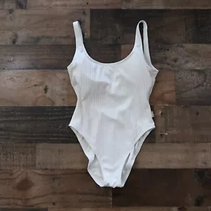 MICHAEL Michael Kors Womans Size 8 Medium One Piece Swimsuit Cream Low Back - Picture 1 of 7