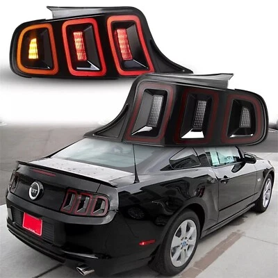 RED LED Sequential For 2010 2011 2012-2014 Ford Mustang Rear Lamps Tail Lights Foto 1 de 4