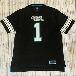 Carolina Panthers Tee T Shirt Cam Newton #1 Men's Size XL Black NFL Football - Picture 1 of 8