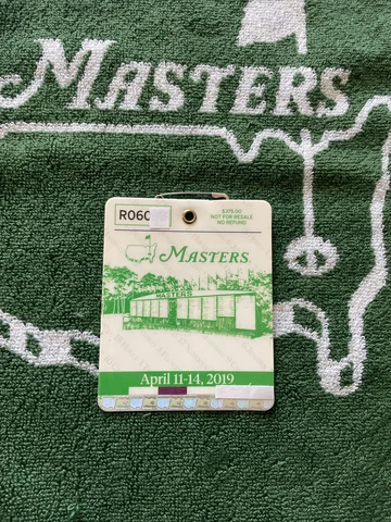 2019 MASTERS BADGE AUGUSTA NATIONAL TIGER WOODS 5th WIN!! PGA Cover