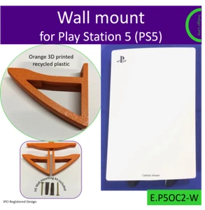 Soporte de pared PlayStation 5 PS5 Hecho en el Reino Unido por nosotros. Naranja - Imagen 1 de 8