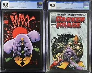 MAXX #1 DARKER IMAGE #1 (1993) CGC 9.8 WP 1° APP MAXX, DEATHBLOW, BLOODWULF kg - Foto 1 di 1