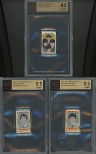 1964 Hallmark Beatles Stamps Premier Edition 5 BEATLES Full Set BGS 9.5 GEM RARE - Picture 1 of 2