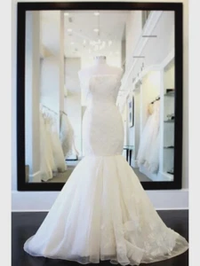 Vera Wang Wedding Dress 120514 Noelle Size 10 Fit & Flare Ivory Elegant Boho - Picture 1 of 20