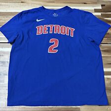 NBA 2017-2018 Detroit Pistons Player Issued S/S Training Shirt Nike Size  2XL