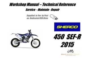Sherco 450SEF R 450 SEF R Manual de taller de reparación de servicio USB 2015 - Imagen 1 de 7