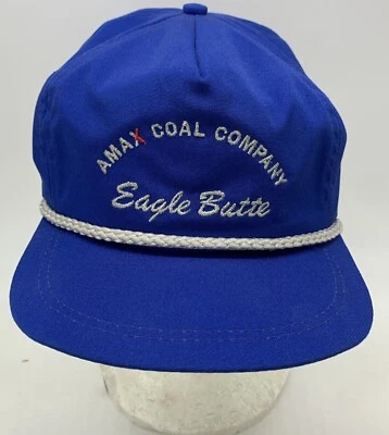 De colección AMAX Coal CO. Eagle Butte Mine Sombrero Azul Hecho en EE. UU. Nuevo Foto 1 de 4