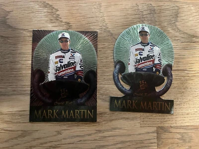 2 Cards - 1997 Press Pass Premium - Crystal Ball Mark Martin #CB10 And #CB10 DC - Image 1 of 2