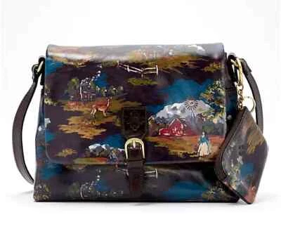 Patricia Nash 皮革中号斜挎包硬币袋 PrarieSkiesChoc 包 A660568 — 第 1/4 张图片