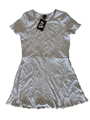 Vestido patinador acanalado para niñas art class™ gris talla XL 14/16 Foto 1 de 4