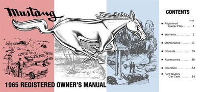 1965 Mustang Owner's Manual - Image 1 of 4