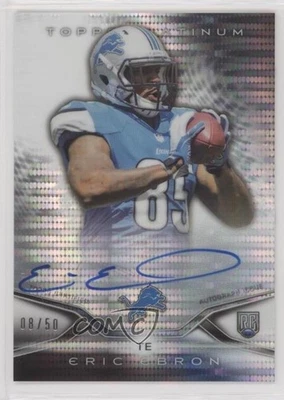 2014 Topps Platinum Auto Rookie Refractor Pulsar /50 Eric Ebron #16 Auto RC - Image 1 of 2