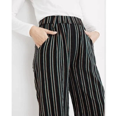 Pantalones de algodón recortados a rayas de pierna ancha Ace & Jig Gabe XS Foto 1 de 4