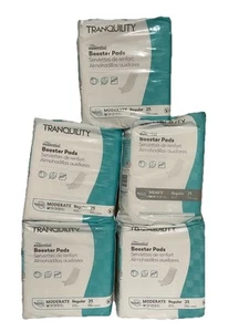 Tranquility Booster Pads 4-1/4"x12" 125 Ct (5 Packungen) Durchflussinkontinenz - Bild 1 von 7