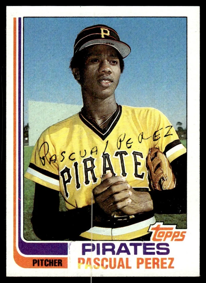 1982 Topps Vintage Baseball NM+ Pascual Perez Pittsburgh Pirates #383A - Image 1 of 2