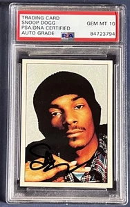 Snoop Dogg Signed 1995 Panini Smash Hits Rookie Card Auto #123 PSA GEM MT 10 - Bild 1 von 2