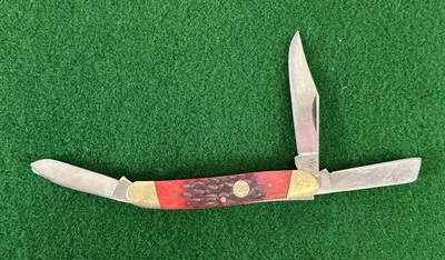 Frost Cutlery 粉色手柄 2 刀片捕手折叠口袋刀德国不锈钢 — 第 1/4 张图片