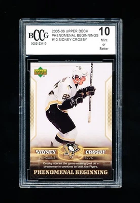 2005 UPPER DECK HOCKEY 10 SIDNEY CROSBY ROOKIE CARD GAME WINNING GOAL BCCG 10 - Image 1 of 3