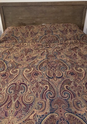 Juego de edredón Queen Hollywood Regency Jacquard personalizado oscuro romántico cachemir 6 piezas Foto 1 de 4