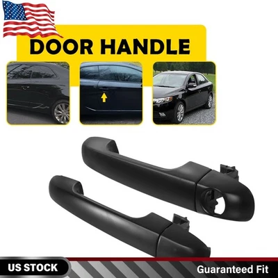1/2 JUEGO manija de puerta exterior delantera izquierda y derecha negra para Kia Forte 2010-2013 Foto 1 de 4
