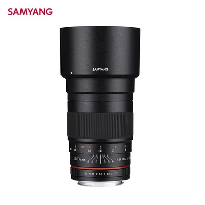 Lente teleobjetivo de fotograma completo Samyang 135 mm F2,0 ED para cámara Canon Sony Nikon Foto 1 de 4
