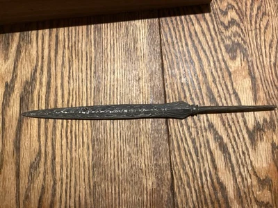 Antiguo cuchillo daga CABEZA LANZA TOMBAK INDONESIO Keris Kris siglo XIX Foto 1 de 4