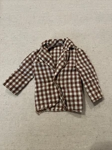 Blazer Abrigo Deportivo Chaqueta Guinga Marrón Blanco Muñeca Ken De Colección - Imagen 1 de 3