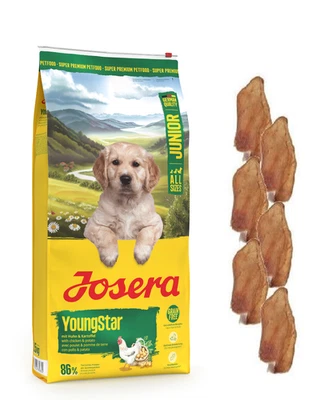 12,5kg Josera Nature YoungStar Junior Hundefutter + 6 x Kaninchenohren - Bild 1 von 2