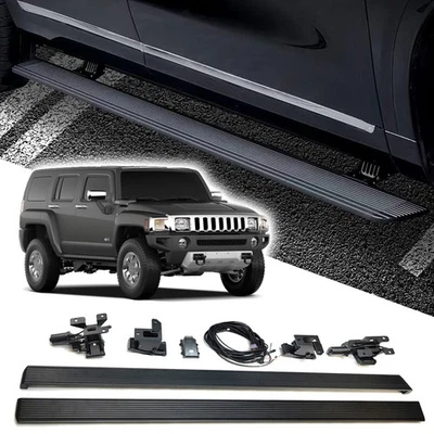 Power Running Boards for 2006-2010 Hummer H3 Electric Retractable Black - Image 1 of 4