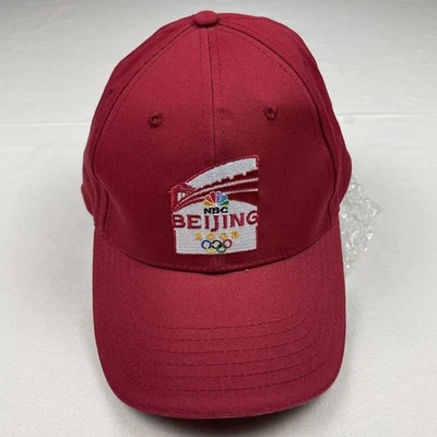 NBC 2008 Beijing Summer Olympics Ball Cap Hat Adjustable red - Image 1 of 3