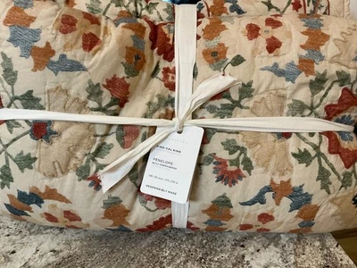 COLCHA ARTESANAL POTTERY BARN PENÉLOPE ~ KING/CAL KING CÁLIDA MULTI-NUEVA CON ETIQUETAS Foto 1 de 3