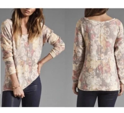 Suéter Free People Cottagecore Boho Floral Bomba Lana Mezcla Angora Talla Mediana Foto 1 de 4