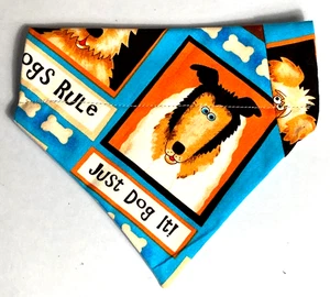 Überhalsband SlideOn Haustier Hund Katze Bandana Schal HUNDE REGEL KLEIN/MED - Bild 1 von 1