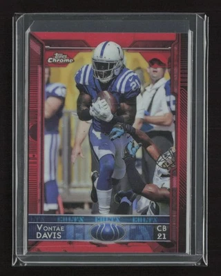 2015 Topps Chrome #66 Vontae Davis Red Refractor #/25 - Image 1 of 2