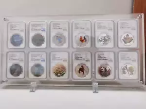 12 Grids Acrylic Display Case Protective Frame Stand Box for ANACS/NGC/PCGS Slab - Picture 1 of 10