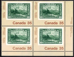 Canada Stamp #912 - Mount Hurd (No. 155) (1982) 35¢ L.R. Plate Block MNH - Picture 1 of 1