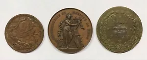 France Francia. Lotto di 3 medaglie AE mm. 36,38,32 E.1931 - Foto 1 di 2