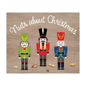 JennyGems Nuts About Christmas Wall Art, Christmas Decor, Nutcracker Sign - Picture 1 of 11