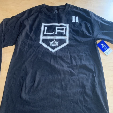 NHL Los Angeles Kings Kopitar Long Sleeve Shirt Size Medium Black With Logo Cover